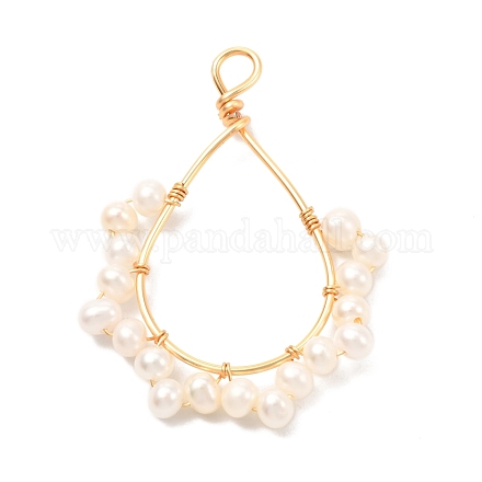 Colgantes naturales de perlas cultivadas de agua dulce PALLOY-JF01035-1