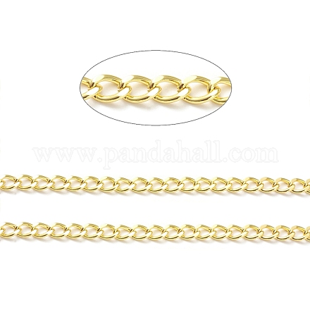 Rack Plating Brass Curb Chains CHC-F016-04B-G-1