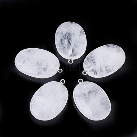 Pendentifs de cristal de quartz naturel G-Q987-016-1