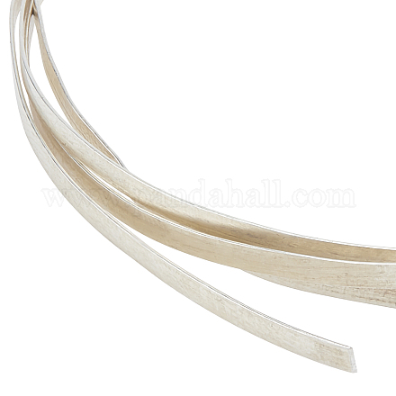 BENECREAT 50cm 925 Sterling Silver Flat Wire STER-BC0001-51-1
