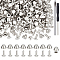 100 Sets Brass Pegging, with Iron Pins, 1Pc Leather Punch Leathercraft Hole Craft, 1Pc Iron Screwdriver, Platinum, 9.5x6.5mm