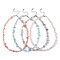 Natural Mixed Gemstone Chips Beaded with Stainless steel Necklace, for Women, 16.42x0.20 inch(41.7x0.5~1.2cm)