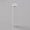 Transparent Glass Bottle Pendants, with Brass Stopper(Detachable), Column, Silver, 60x12mm