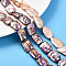 Natural Baroque Pearl Keshi Pearl Beads Strands, Cultured Freshwater Pearl, Rectangle, Mixed Color, 16~21x12~14x3~8mm, Hole: 0.6mm, about 22~23pcs/strand, 15~15.16''(37.5~38.5cm)