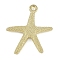 Ocean Series Alloy Pendants, Golden, Starfish, 25x22.5x2.5mm, Hole: 1.7mm