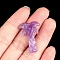 Natural Amethyst Pendants, Coconut Tree, 28x18~22mm
