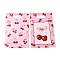 50Pcs 2 Styles Cherry Printed Plastic Gift Storage Tote Bags, Party Favor Bags with Die-Cut Handles, Rectangle, Pink, 25x16.5x0.01cm, about 25pcs/style