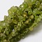 Grade A Natural Peridot Chip Bead Strands, 5~8x5~8mm, Hole: 1mm, about 80~81cm