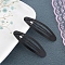 Alloy Snap Hair Clips, Hair Accessories for Woman Girls, Black, 50mm