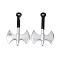 Alloy Enamel Pendants, Platinum, Axe Charms, 40.5x25x3mm, Hole: 2.5x1.8mm