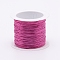 Metallic Cord, Metallic String, Jewelry Thread, Gift Packing Cord, for Wrapping, Hair Braiding and Craft Making, Camellia, 0.5mm, 20m/roll