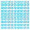 Pandahall 100Pcs 5 Colors Transparent Acrylic Beads, Cube with Letter, Cornflower Blue, 7x7mm, 20pcs/set