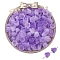 100Pcs Acrylic Bead Caps, Flower, Medium Purple, 10x8mm, Hole: 1.5mm