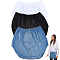 3Pcs 3 Colors Polyester Bottom Skirt, Mixed Color, 360~390x510~530x5~10mm, 1pc/color