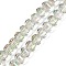 Electroplate Transparent Glass Beads Strands, Pumpkin, Faceted, Honeydew, 8x6mm, Hole: 1.2mm, about 78~81pcs/strand, 18.50''(47cm)