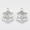 Tibetan Style Alloy Pendants, Chakra, Cadmium Free & Lead Free, Svadhisthana, 22.5x17.5x1.5mm, Hole: 1.8mm, about 588pcs/1000g
