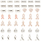 140pcs 14 style Awareness Ribbon Theme Zinc Alloy Pendants, with Enamel, Mixed Shapes, Mixed Color, 8~32.5x10~21x1~4mm, Hole: 1.5~2mm, 10pcs/style
