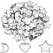 120Pcs 3 Styles 304 Stainless Steel Pendant Cabochon Settings, Plain Edge Bezel Cups, Mixed Shapes, Stainless Steel Color, 40pcs/style