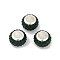 Alloy Rhinestone Clay Pave Beads, Rondelle, Dark Slate Gray, 11.5x7.5mm, Hole: 5mm