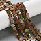 Natural Unakite Beads Strands, Star, 6x6x2.5mm, Hole: 0.7mm, about 71~73pcs/strand, 14.37''~14.96''(36.5~38cm)