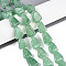 Natural White Jade Beads Strands, Triangle, Dyed, Medium Aquamarine, 13~20x10~14x6.5~10mm, Hole: 1~1.2mm, about 21~23pcs/strand, 14.37~15.16 inch(36.5~38.5cm)