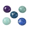 Natural Amethyst & Amazonite & African Turquoise(Jasper) & Lapis Lazuli & Apatite Cabochons, Half Round/Dome, 20x7~8mm