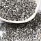 Transparent Glass Round Seed Beads, Inside Colours, Round, Light Grey, 6/0, 4x3mm, Hole: 1.2mm, about 161pcs/10g