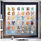 PVC Window Static Stickers, Rectangle, for Window Decoration, Letter, 200x300mm, 6pcs/set