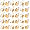 300Pcs Brass Pendant Rhinestone Settings, Square Charms, Golden, Tray: 4mm, 8.5x4.5mm, Hole: 1.4mm