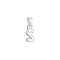 Brass Charms, Long-Lasting Plated, Rack Plating, Cadmium Free & Lead Free, Letter S, 10x4.5x2mm, Hole: 5x2.5mm