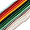 Glass Beads Strands, Faceted, Frosted, Rondelle, Mixed Color, 6x4.5mm, Hole: 1mm, about 80~85pcs/strand, 38~40cm