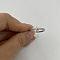 Brass Micro Pave Clear Cubic Zirconia Finger Rings, Real Platinum Plated, Letter L, Inner Diameter: 20mm