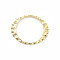 Brass Textured Hollow Oval Links, Cadmium Free & Lead Free, Real 24K Gold Plated, 24x19.5x1mm, Hole: 1.6mm