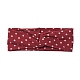 Polka Dot Pattern Polyester Cross Headbands OHAR-E016-01-5