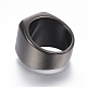 304 anillos de banda de sello de acero inoxidable para hombres RJEW-G091-16-4