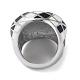 304 anillo de banda ancha esmaltado de acero inoxidable para mujer. RJEW-P095-04P-3