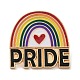 Alfileres de esmalte con tema de arcoíris del orgullo JEWB-G031-01U-1