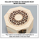 Boîte de rangement en bois creux non fini de forme octogonale OBOX-WH0006-05-4