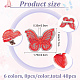 CRASPIRE 48Pcs 6 Colors Lace Butterfly Alligator Hair Clips PHAR-CP0001-15-2