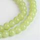Chapelets de perles en verre craquelé imitation jade peint X-DGLA-S095-8mm-65-3