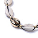 Adjustable Cowrie Shell Beaded Necklaces NJEW-JN02393-2