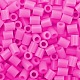 ミニフューズビーズアイロンビーズ  チューブ  濃いピンク  3x2.5mm  約30g（3000個）/箱 DIY-PH0001-2.5mm-A03-1