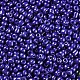 ガラスシードビーズ  不透明な色の光沢の  ラウンド  ブルー  4mm  穴：1.5mm  約4500個/ポンド SEED-A012-4mm-128-2