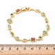Messing Micro Pave bunte Zirkonia Gliederkettenarmbänder&nbsp;BJEW-G764-04G-5