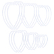 Gorgecraft 18 個 6 スタイルドリームリングキャッチャーハートマクラメフープ工芸品キャッチドリームプラスチックリング白織物ウェブ作成ウェディングリース装飾ホーム壁掛け装飾 FIND-GF0004-45-1