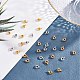 SUNNYCLUE 1 Box 200Pcs Bails Beads Bail Bead Charms Link Bail Beads European Large Hole Bead Silver Spacer Beads Metal Loose Bead for Jewellery Making Women Adults DIY Bracelet Necklace Crafts Supply FIND-SC0003-58-4
