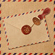 Cabeza de sello de lacre de latón chapado en oro AJEW-WH0208-915-3