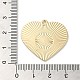 ラックアロイエナメルペンダント  骸骨のある心  ゴールドカラー  27x29x1.5mm  穴：1.8mm ENAM-Q505-05G-3
