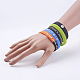 10 pcs Free Sample Debossed Silicone Wristbands BJEW-K165-02-3