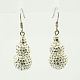 Sterling Silver Austrian Crystal Earrings SWARJ-J042-01-1